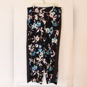 1Lane Bryant Floral Wide Leg Pull On Pant womens size 18/20